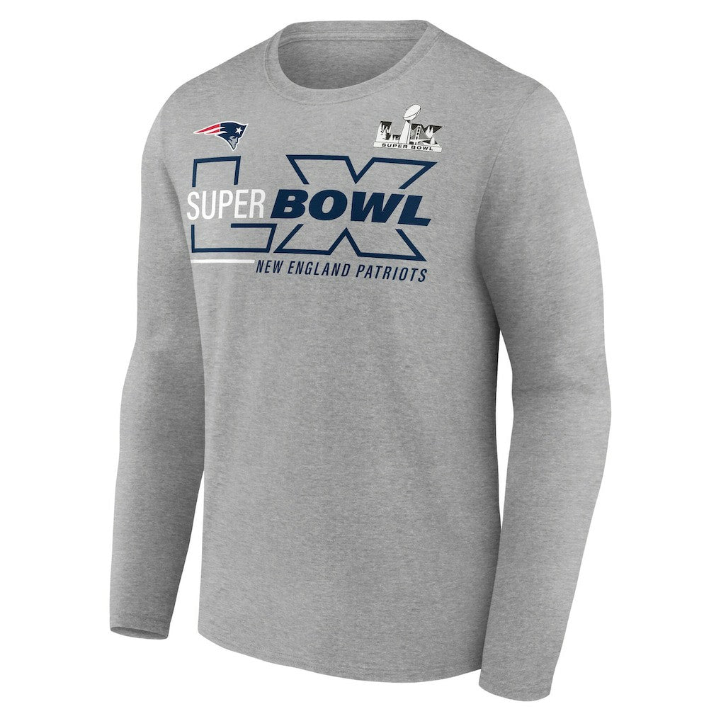 Super Bowl LX Roster Long Sleeve T-Shirt - New England Patriots T-shirts