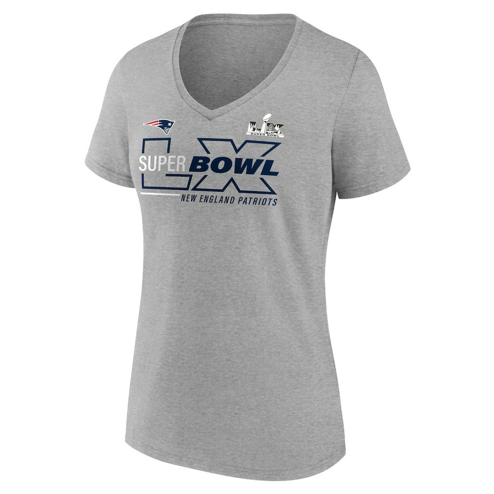 Women's Super Bowl LX Roster V-Neck T-Shirt - New England Patriots T-shirts