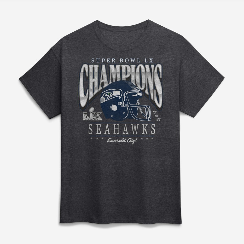 Super Bowl LX Champions Prestigious Run T-Shirt - Seattle Seahawks T-shirts