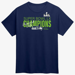 Super Bowl LX Champions Autograph Signing Roster T-Shirt - Seattle Seahawks T-shirts