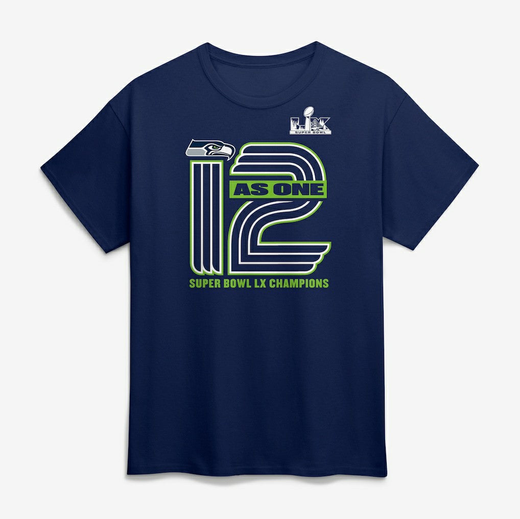 Super Bowl LX Champions Hometown On Top T-Shirt - Seattle Seahawks T-shirts