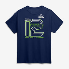 Super Bowl LX Champions Hometown On Top T-Shirt - Seattle Seahawks T-shirts