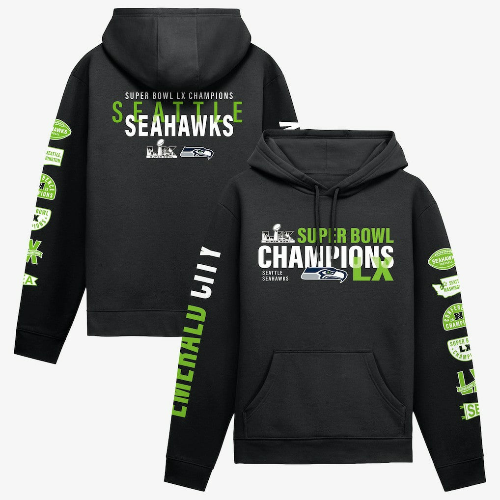 Super Bowl LX Champions Four-Piece Hoodie - Seattle Seahawks Hoodies