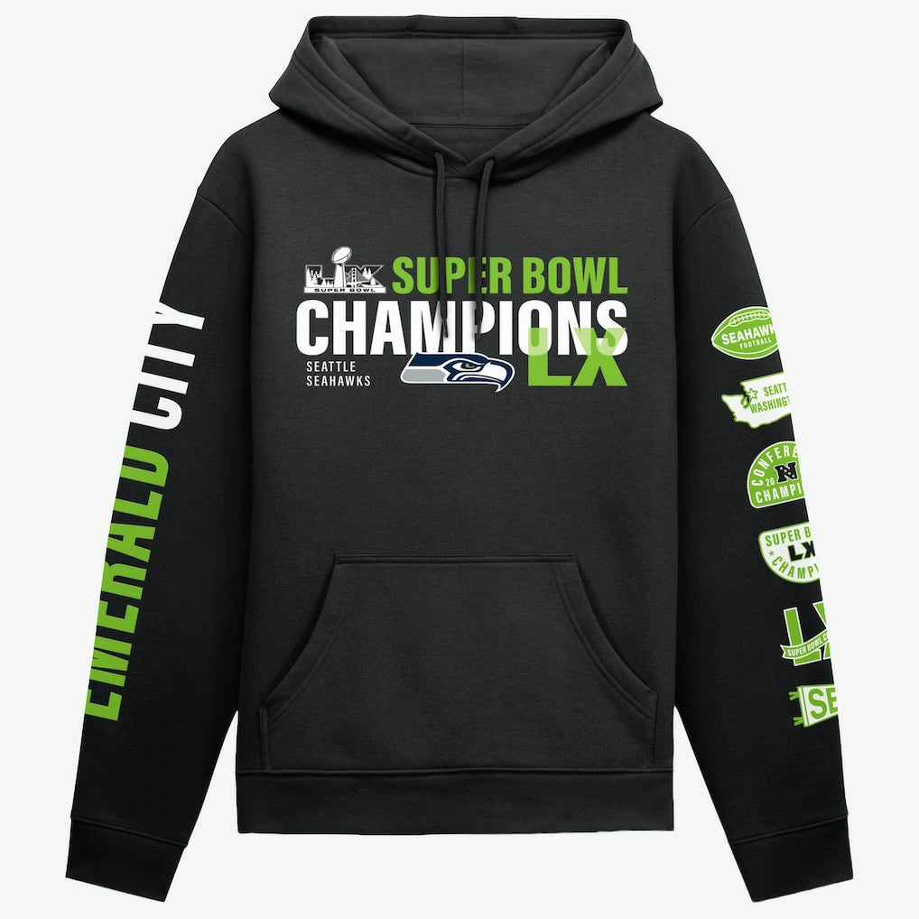 Super Bowl LX Champions Four-Piece Hoodie - Seattle Seahawks Hoodies
