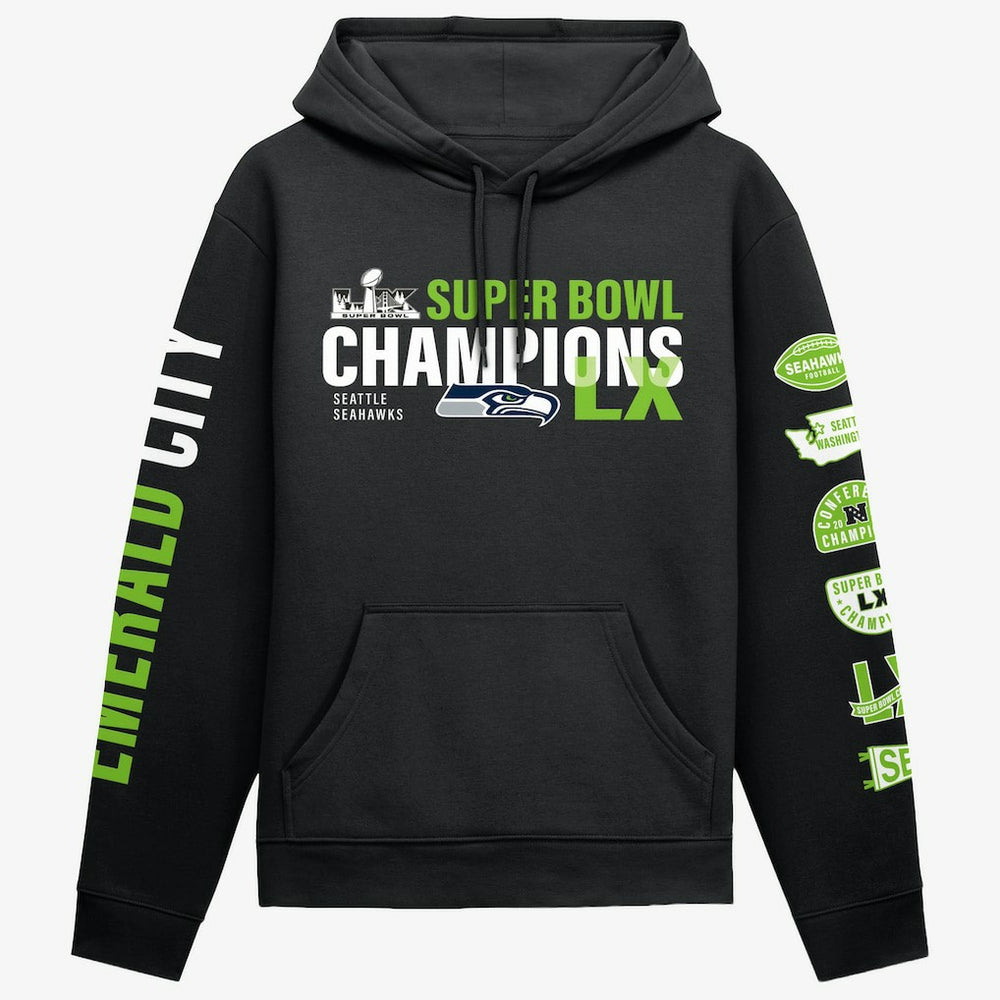 Super Bowl LX Champions Four-Piece Hoodie - Seattle Seahawks Hoodies