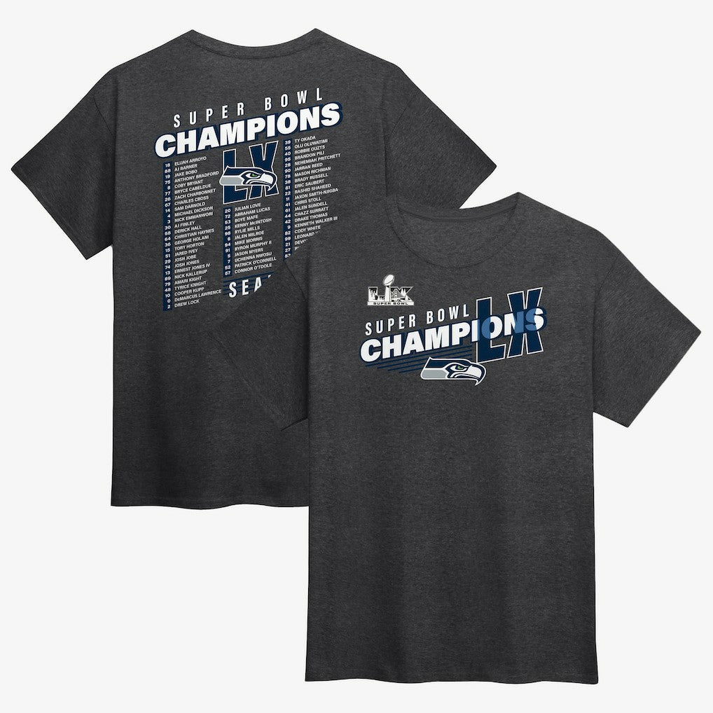 Super Bowl LX Champions Best Teammates Roster T-Shirt - Seattle Seahawks T-shirts