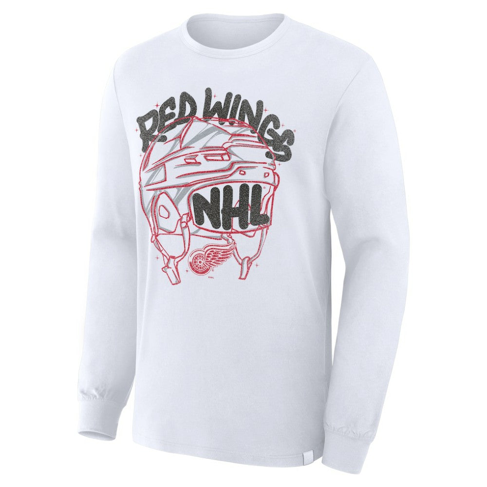 NHL Detroit Red Wings Fanatics Star Helmet Legacy Long Sleeve T-Shirt