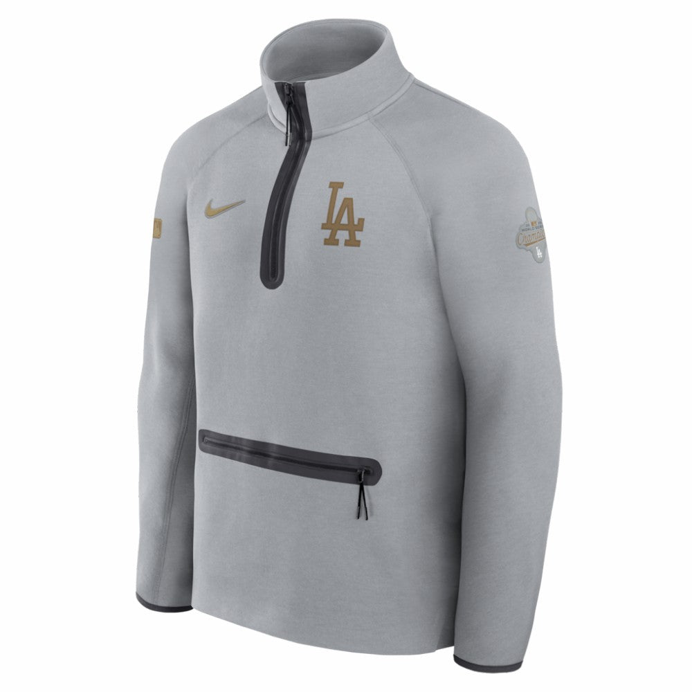Gray Los Angeles Dodgers Nike 2026 Gold Collection Tech Fleece Half-Zip Pullover