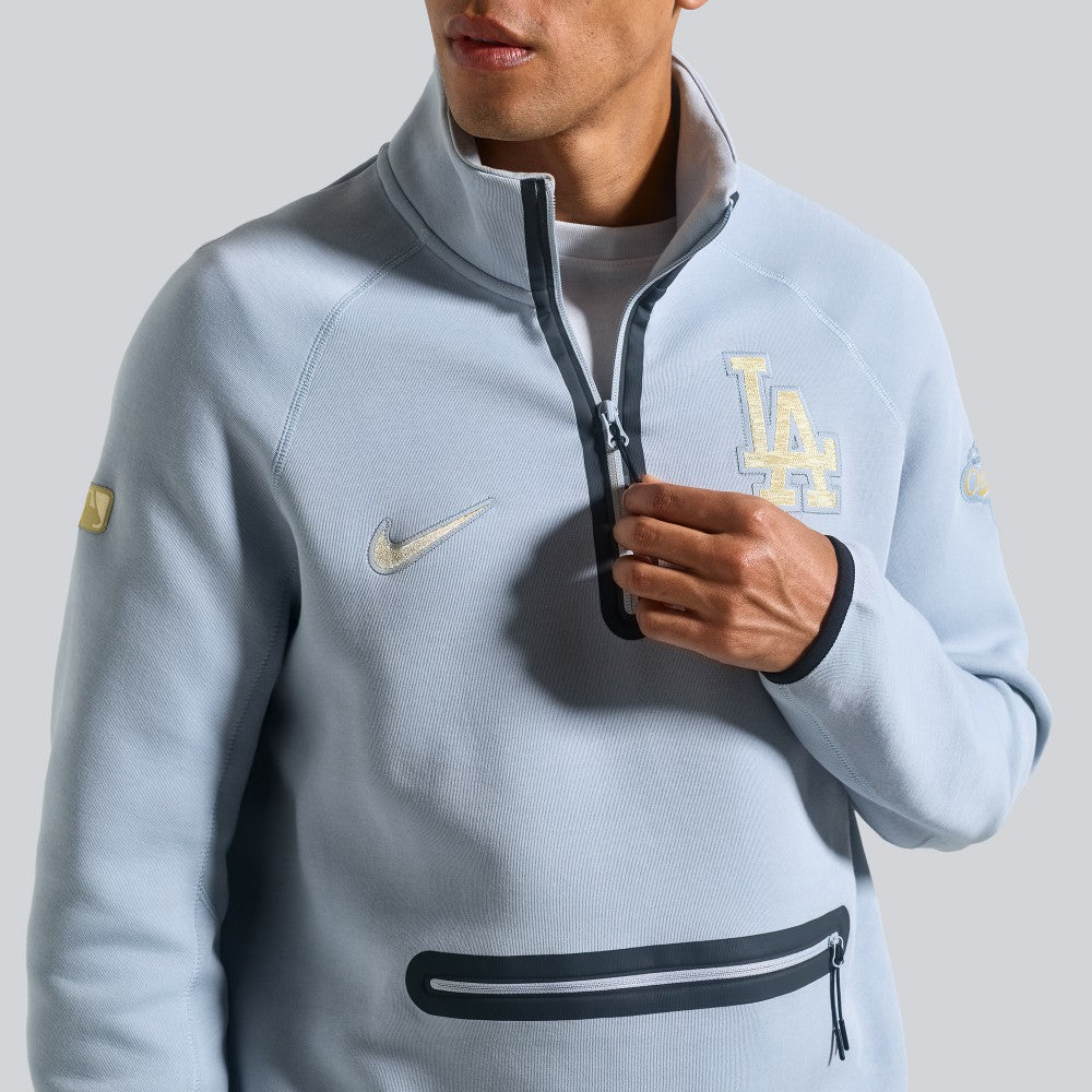Gray Los Angeles Dodgers Nike 2026 Gold Collection Tech Fleece Half-Zip Pullover