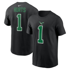 Jalen Hurts  Player Name & Number T-Shirt - Philadelphia Eagles T-shirts