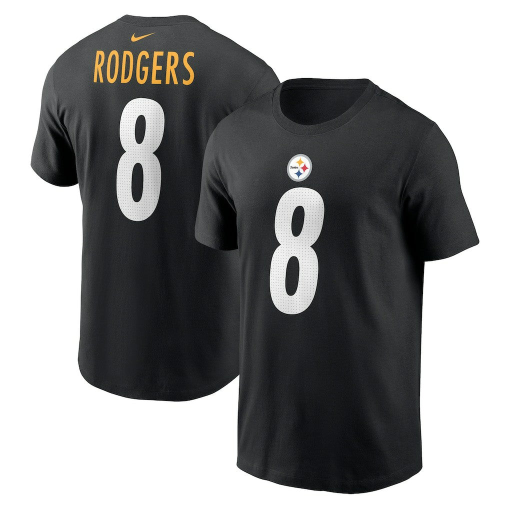 Aaron Rodgers  Name & Number T-Shirt - Pittsburgh Steelers T-shirts