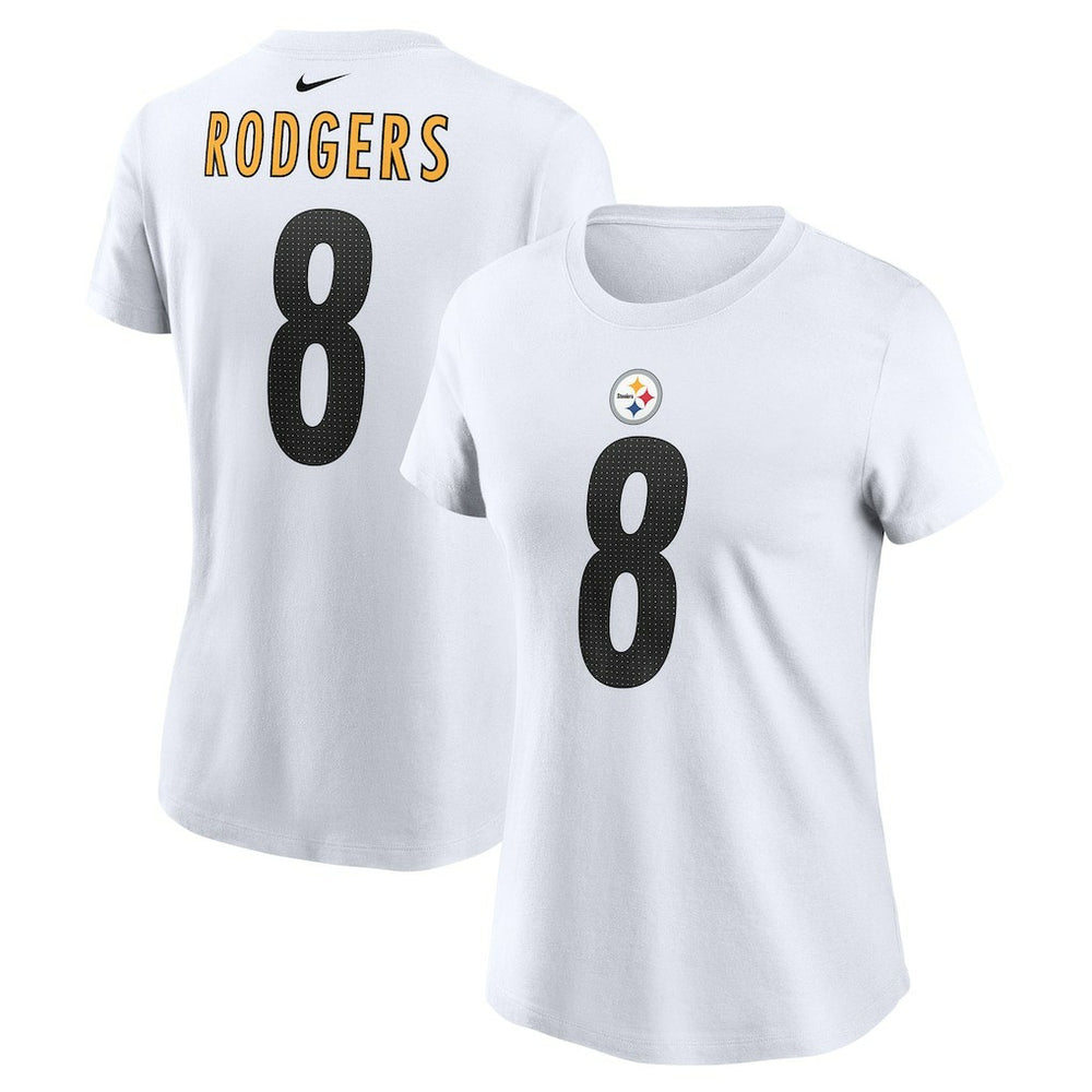Aaron Rodgers  Women's Name & Number T-Shirt - Pittsburgh Steelers T-shirts