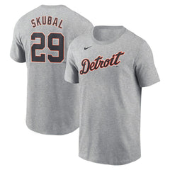 Gray Tarik Skubal Detroit Tigers Nike Fuse Name & Number T-Shirt