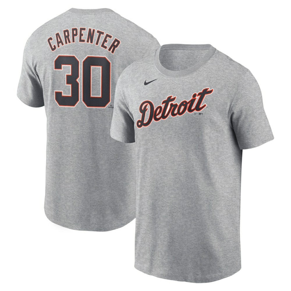 Gray Kerry Carpenter Detroit Tigers Nike Fuse Name & Number T-Shirt