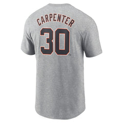 Gray Kerry Carpenter Detroit Tigers Nike Fuse Name & Number T-Shirt