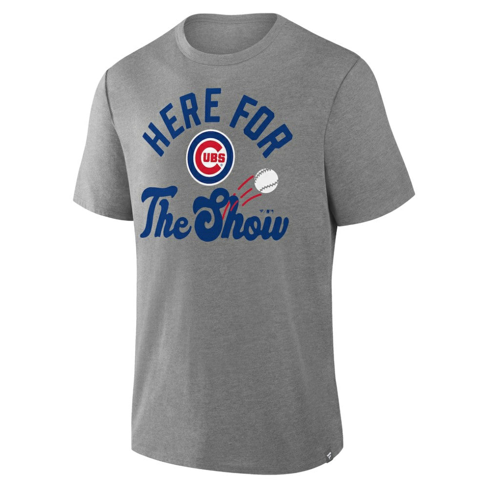 Heather Gray Chicago Cubs Fanatics Nostalgia Tri-Blend T-Shirt