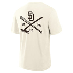 Cream San Diego Padres Fanatics Nostalgia Stadium Slub T-Shirt
