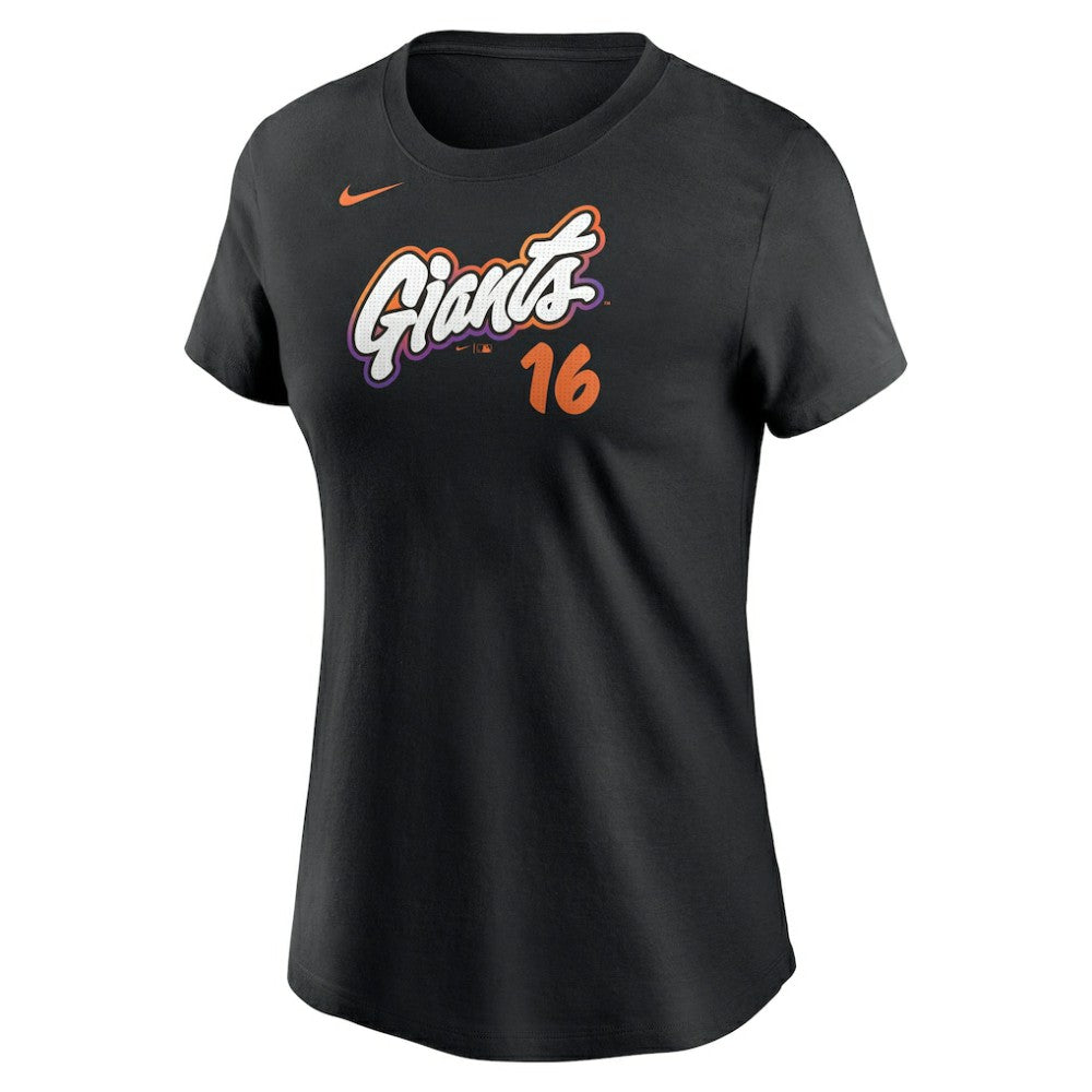 Black Rafael Devers San Francisco Giants Nike Women's 2025 City Connect Fuse Name & Number T-Shirt