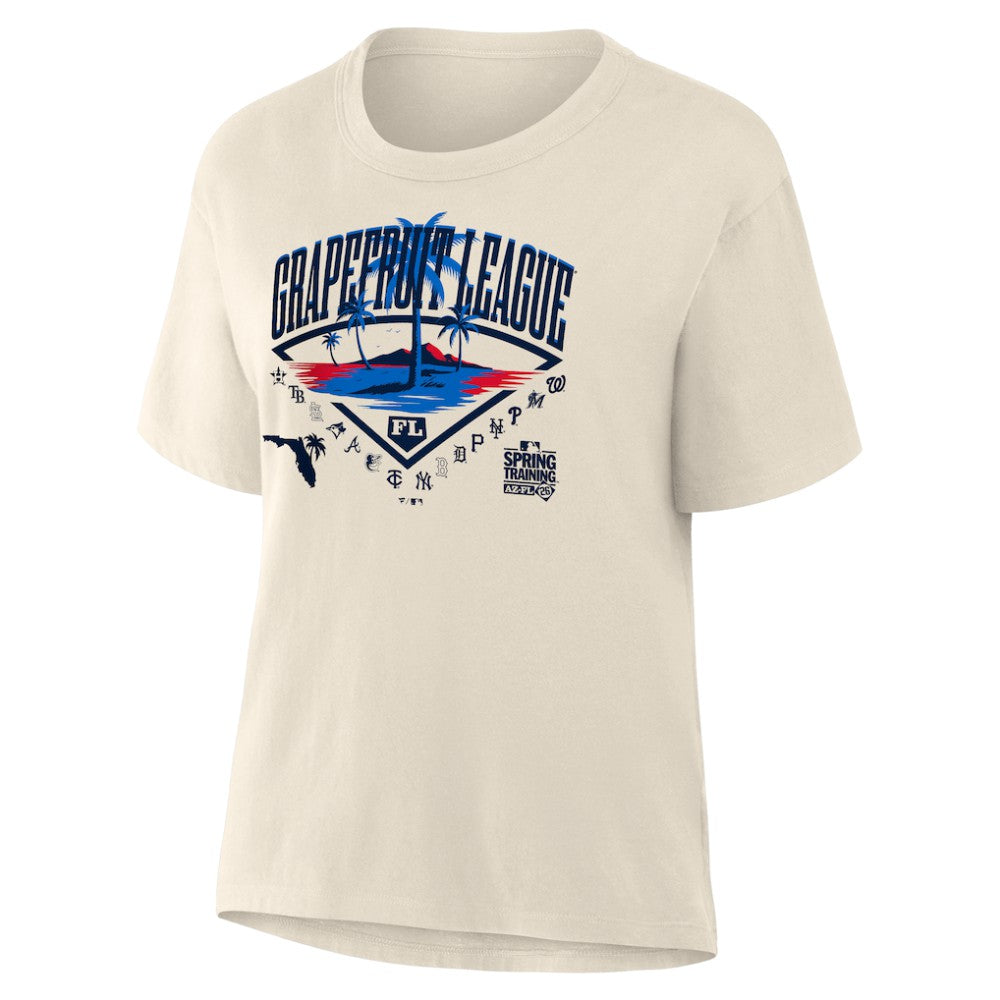 Cream 2026 Spring Training Grapefruit League Fanatics Women's Relaxed Hip Legacy T-Shirt