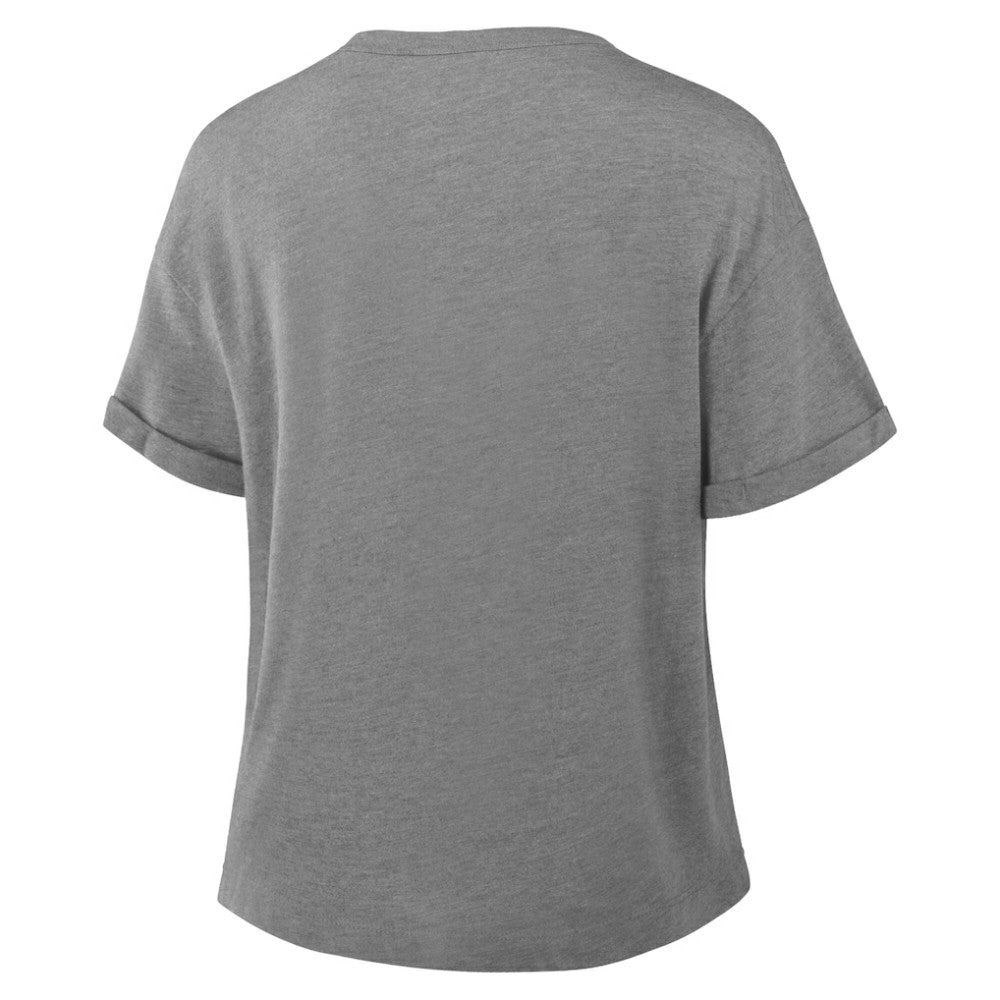 Heather Gray Philadelphia Phillies Fanatics Women's Tribute IYKYK Tri-Blend Boxy T-Shirt