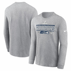 2025 NFC Champions Locker Room Trophy Collection Long Sleeve T-Shirt - Seattle Seahawks T-shirts