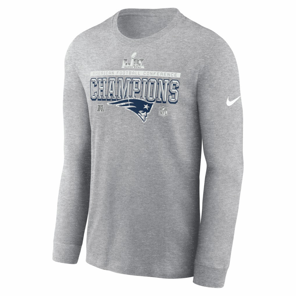 2025 AFC Champions Locker Room Trophy Collection Long Sleeve T-Shirt - New England Patriots T-shirts