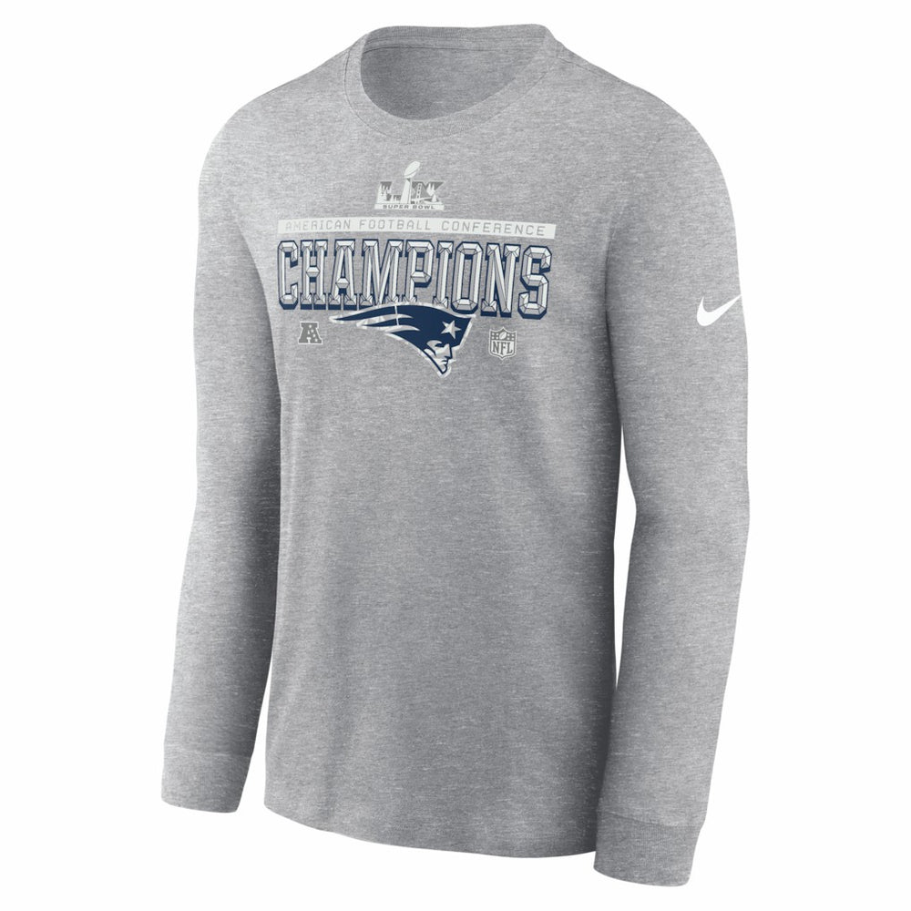 2025 AFC Champions Locker Room Trophy Collection Long Sleeve T-Shirt - New England Patriots T-shirts