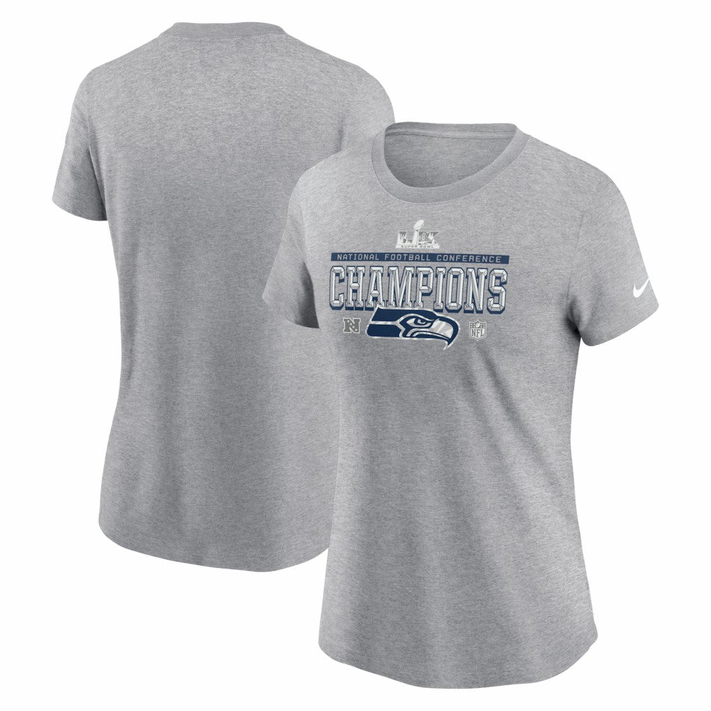 Women's 2025 NFC Champions Locker Room Trophy Collection T-Shirt - Seattle Seahawks T-shirts