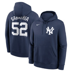 Navy CC Sabathia New York Yankees Nike Retired Player Name & Number Club Pullover Hoodie