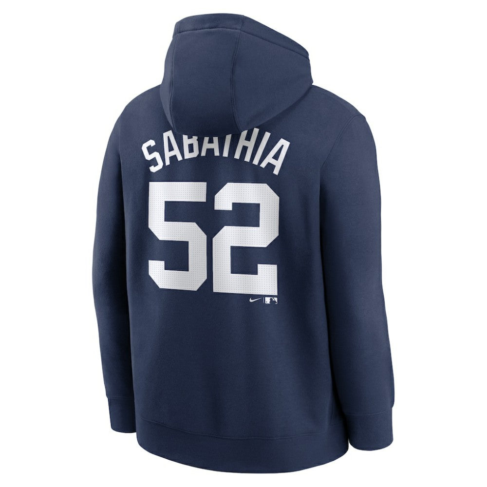 Navy CC Sabathia New York Yankees Nike Retired Player Name & Number Club Pullover Hoodie