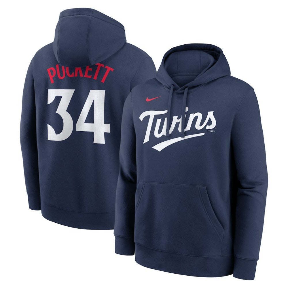Navy Kirby Puckett Minnesota Twins Nike Player Name & Number Club Pullover Hoodie