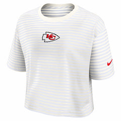 Women's Striped Cropped T-Shirt - Kansas City Chiefs T-shirts