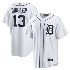 White Dillon Dingler Detroit Tigers Nike Home Replica Jersey