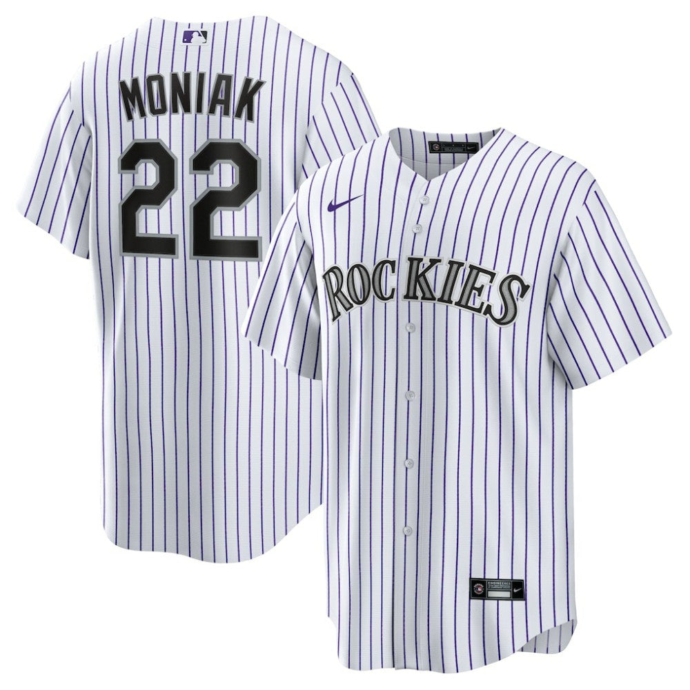 White Mickey Moniak Colorado Rockies Nike Home Replica Jersey