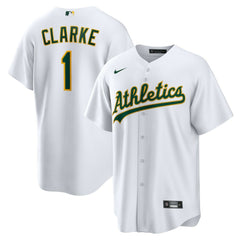 White Denzel Clarke Athletics Nike Home Replica Jersey