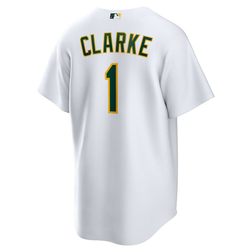 White Denzel Clarke Athletics Nike Home Replica Jersey