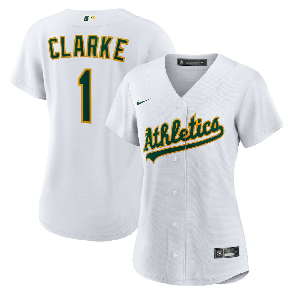White Denzel Clarke Athletics Nike Women's Home Replica Jersey