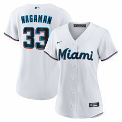 White Eric Wagaman Miami Marlins Nike Women's Home Replica Jersey