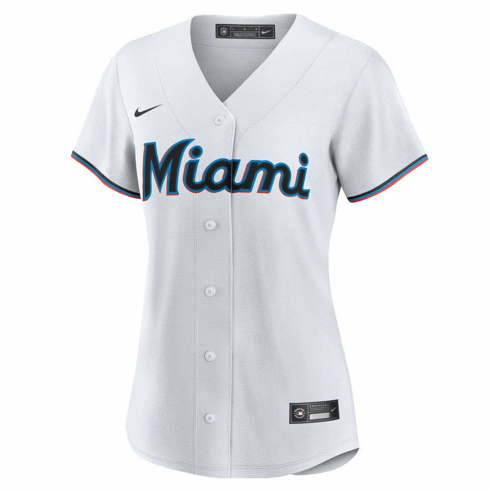 White Liam Hicks Miami Marlins Nike Women's Home Replica Jersey