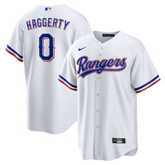 White Sam Haggerty Texas Rangers Nike Home Replica Jersey
