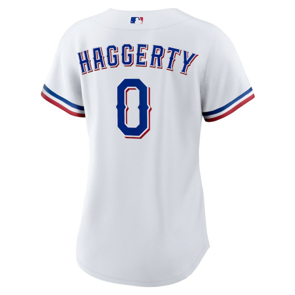 White Sam Haggerty Texas Rangers Nike Women's Home Replica Jersey