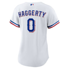 White Sam Haggerty Texas Rangers Nike Women's Home Replica Jersey