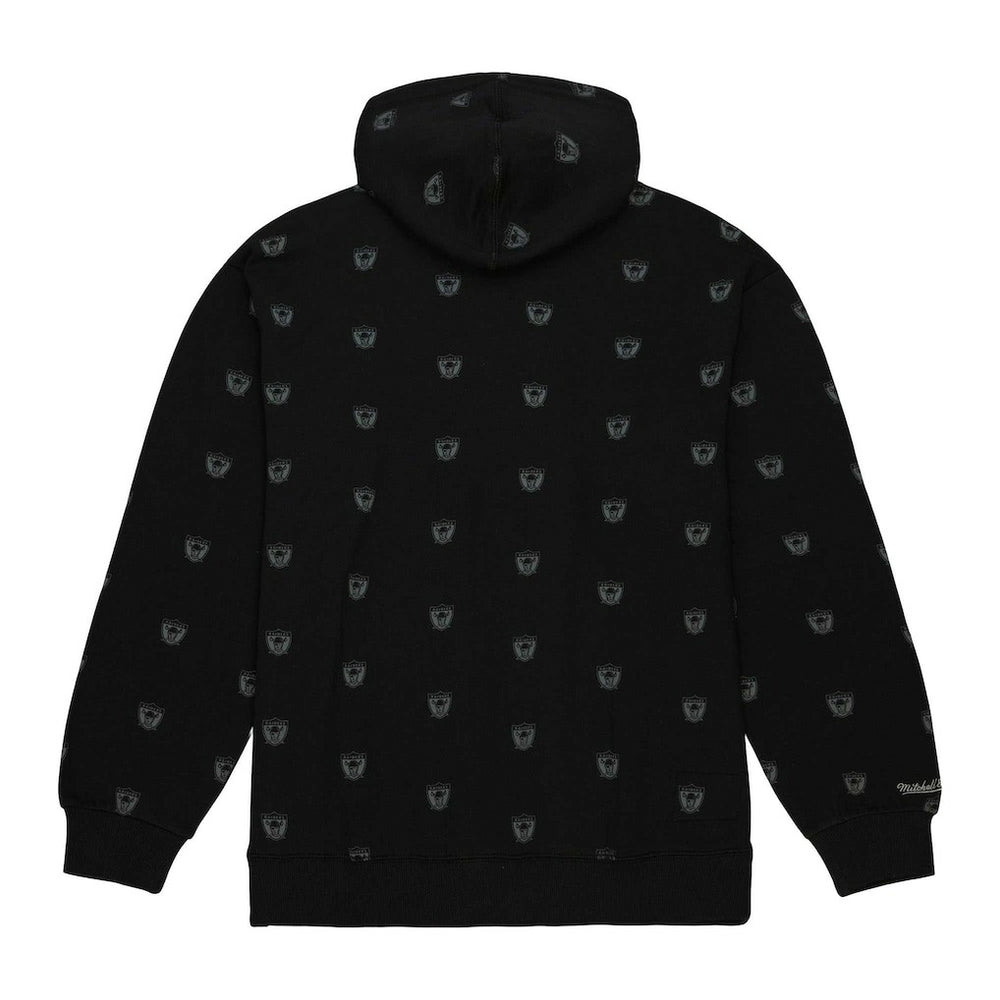 Allover Print Fleece Pullover Hoodie - Las Vegas Raiders Hoodies