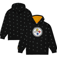 Allover Print Fleece Pullover Hoodie - Pittsburgh Steelers Hoodies