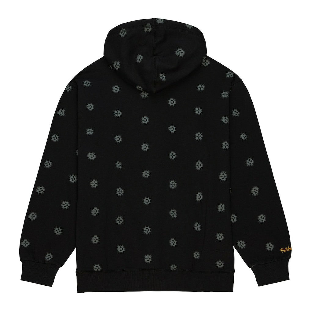 Allover Print Fleece Pullover Hoodie - Pittsburgh Steelers Hoodies
