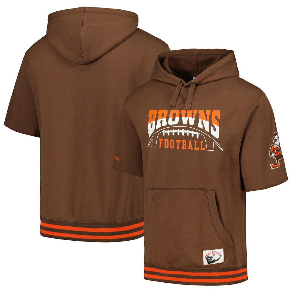 Pre-Game Short Sleeve Pullover Hoodie - Cleveland Browns Hoodies