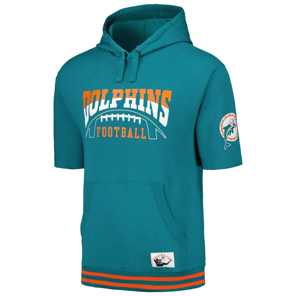 Pre-Game Short Sleeve Pullover Hoodie - Miami Dolphins Hoodies