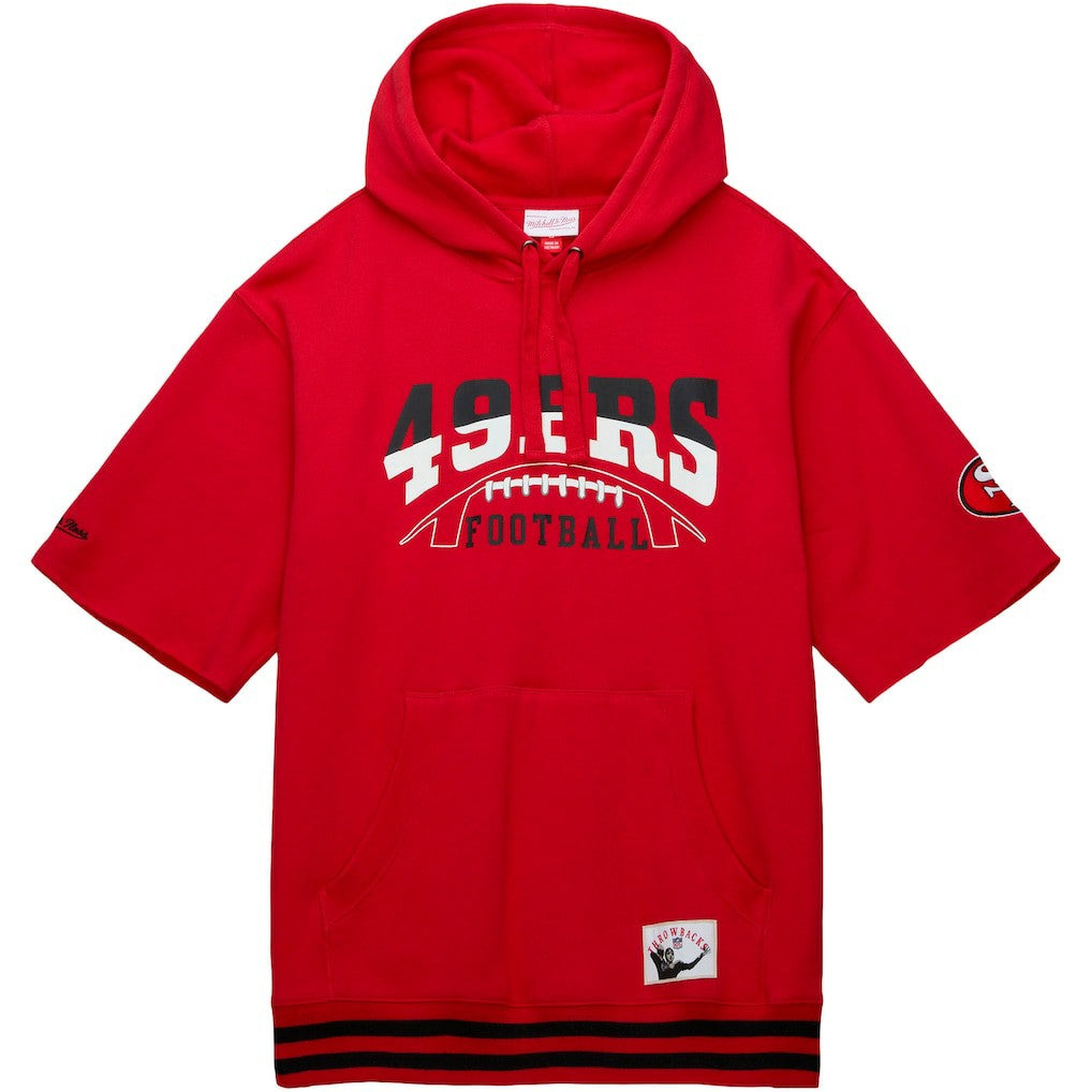 Pre-Game Short Sleeve Pullover Hoodie - San Francisco 49ers Hoodies