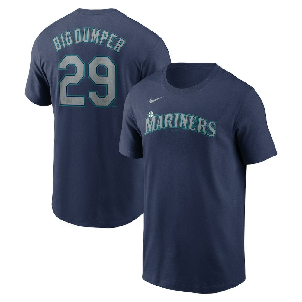 Navy Cal Raleigh Seattle Mariners Nike Name & Number Player Nickname T-Shirt