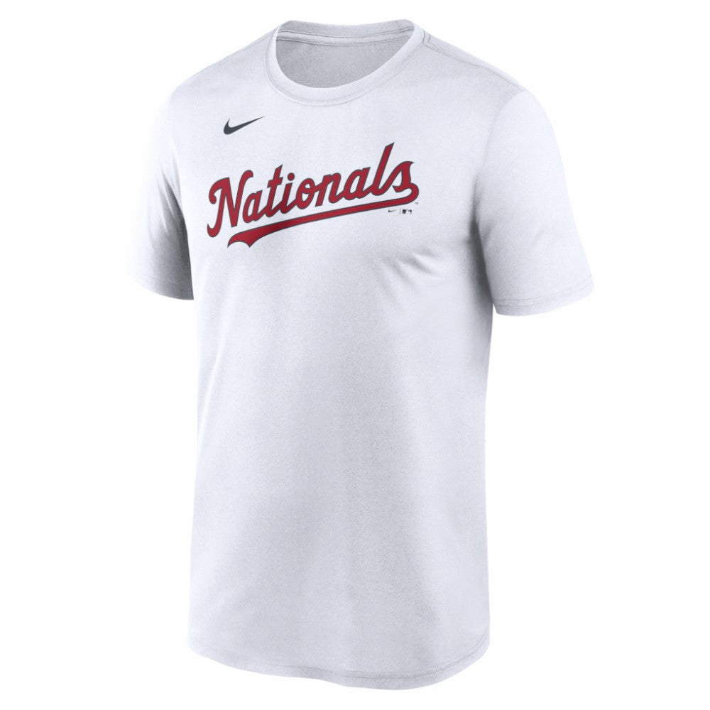 White Washington Nationals Nike New Legend Wordmark Dri-FIT T-Shirt